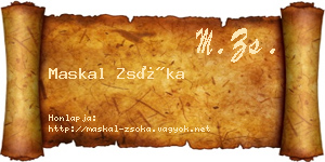 Maskal Zsóka névjegykártya